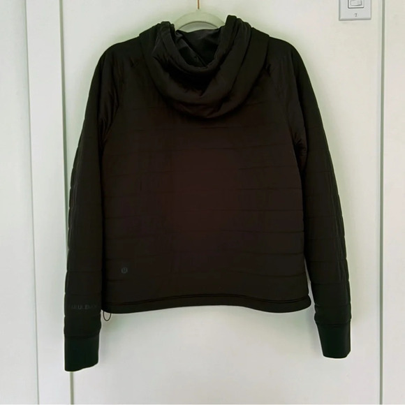 Lululemon Dynamic Movement Hoodie in Black Size 8 Quilted Fall Autumn Loungewear - Picture 7 of 11